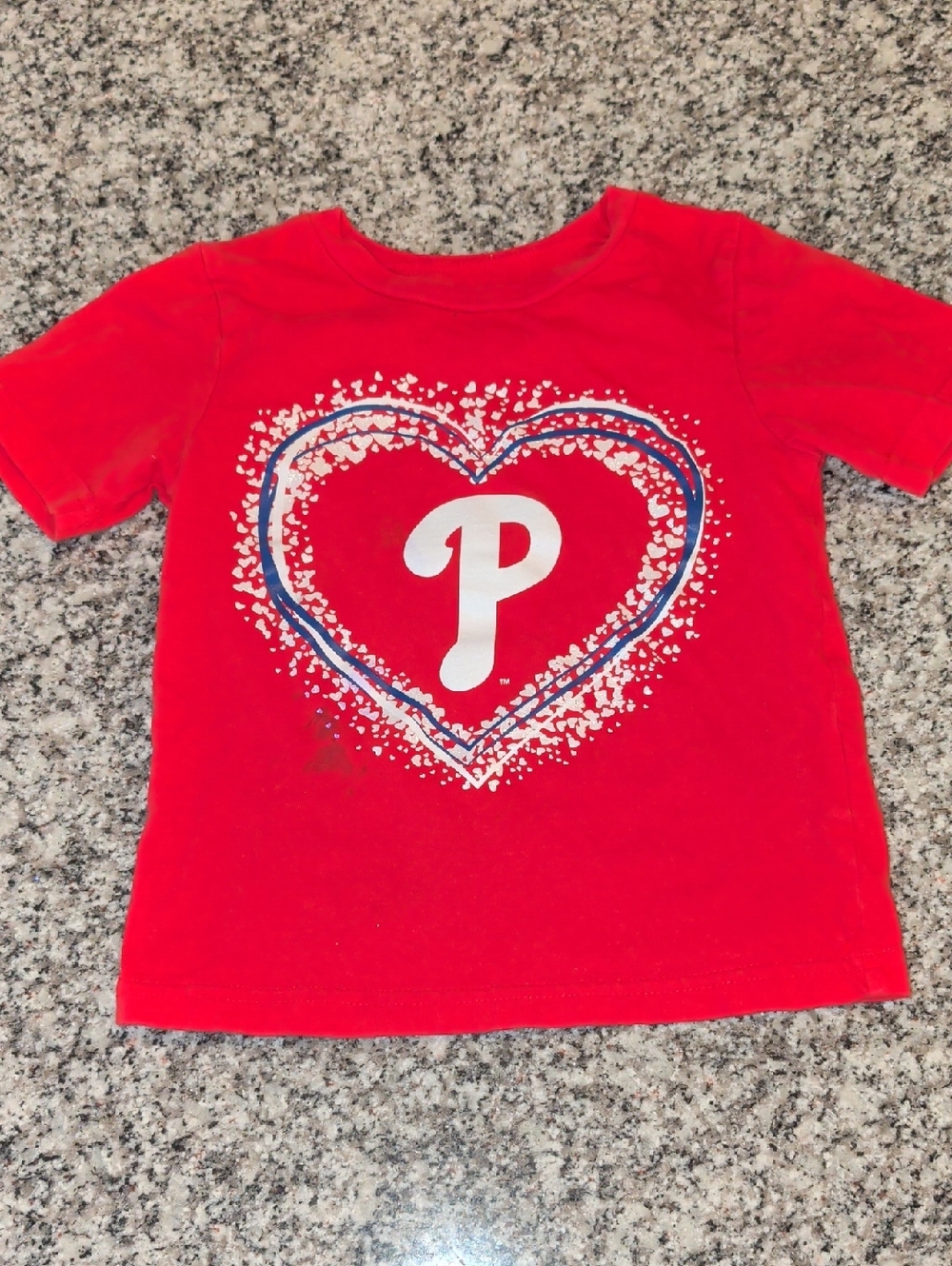 Genuine Merchandise Red Kids' Tee with Heart Accent Phillies